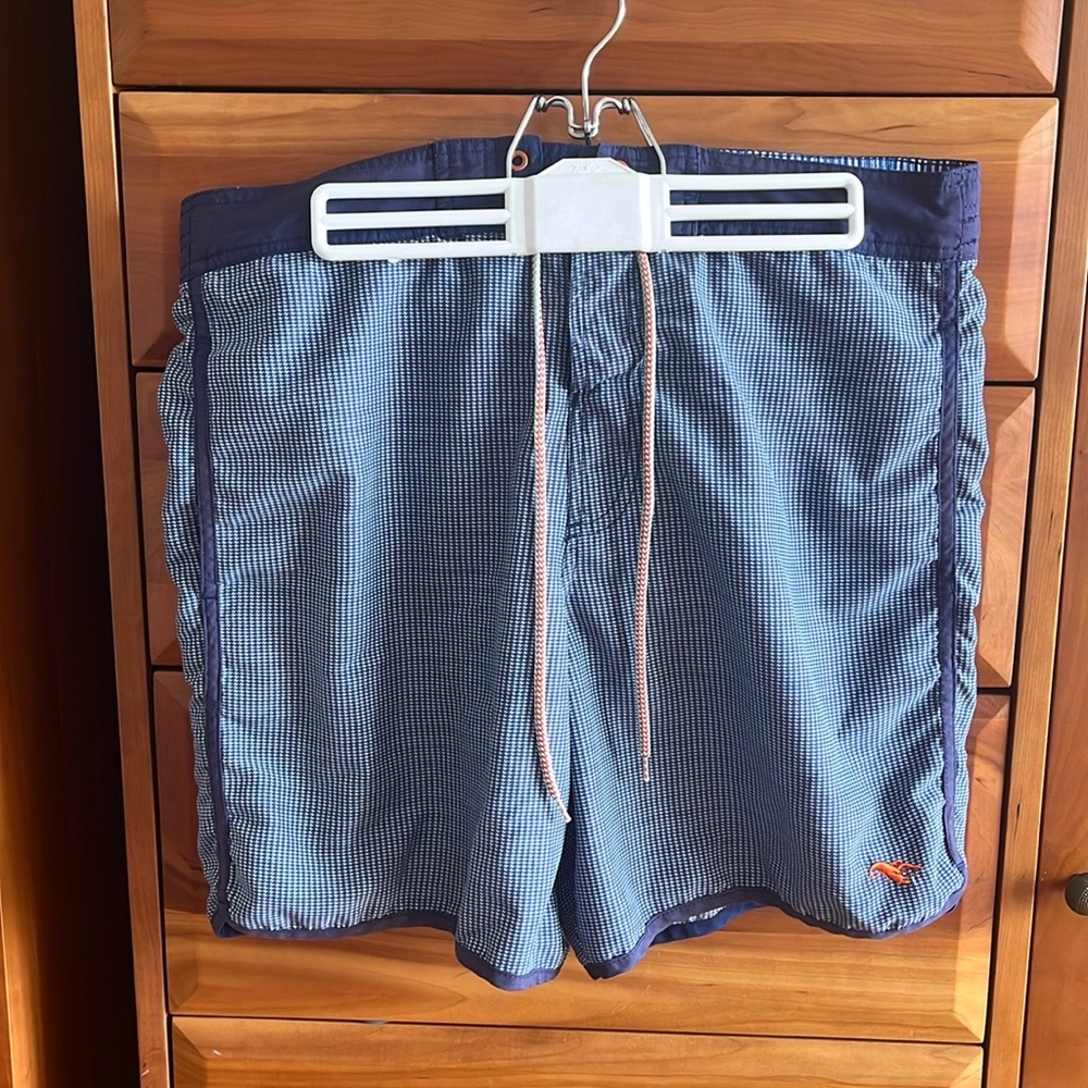 TED BAKER London Blue houndstooth Swim Trunks Size 3 (US medium)